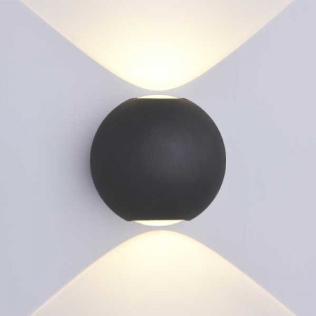 6W Aplica Design Neagra Rotunda De Perete - Ledel