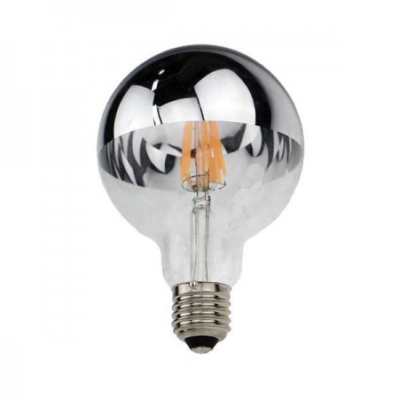 LED Bulb G95 E27 4W Half Silver Glass - Ledel