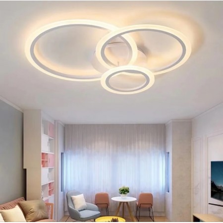 Lustra LED Design Oseye 74W CCT Dimabila Alb - Ledel